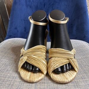 Dream Pairs Tan Knotted Heeled Sandals